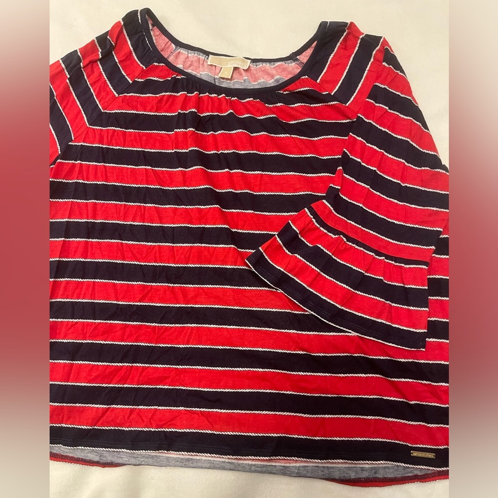 Michael Kors Striped, Bell 3/4 Sleeve T-shirt